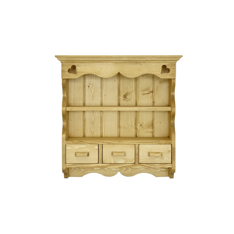 Union Rustic Dambrosio 2 Piece Spruce Solid Wood Tiered Shelf with